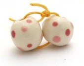 Ceramic Bead Pair Dotted