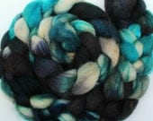 Herkimer Diamond -- dyed BFL silk top / roving (4 oz.)