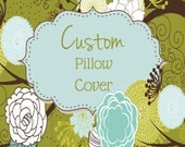 You Choose Fabric Custom Euro Pillow with Piping and Fabric Covered Buttons Decorative Pillow Designer Accent Throw 26 x 26