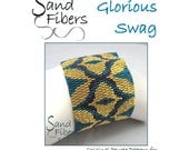 Peyote Pattern - Glorious Swag Peyote Cuff / Bracelet  - A Sand Fibers For Personal/Commercial Use PDF Pattern