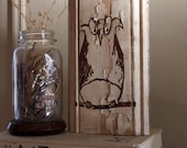Owlie - Original Screen Print on Reclaimed Wood