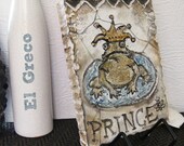 El Greco - PRINCE  Memory Tile Artifact Plaque - Coastal Greek Style Wall Art Decorative memory blocks, art tiles, perfect for home