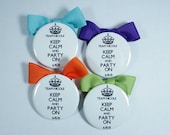 10 Bachelorette Party Favors, Keep Calm, Bridesmaid gift, Bridal shower favors PLUS one Bride Mirror