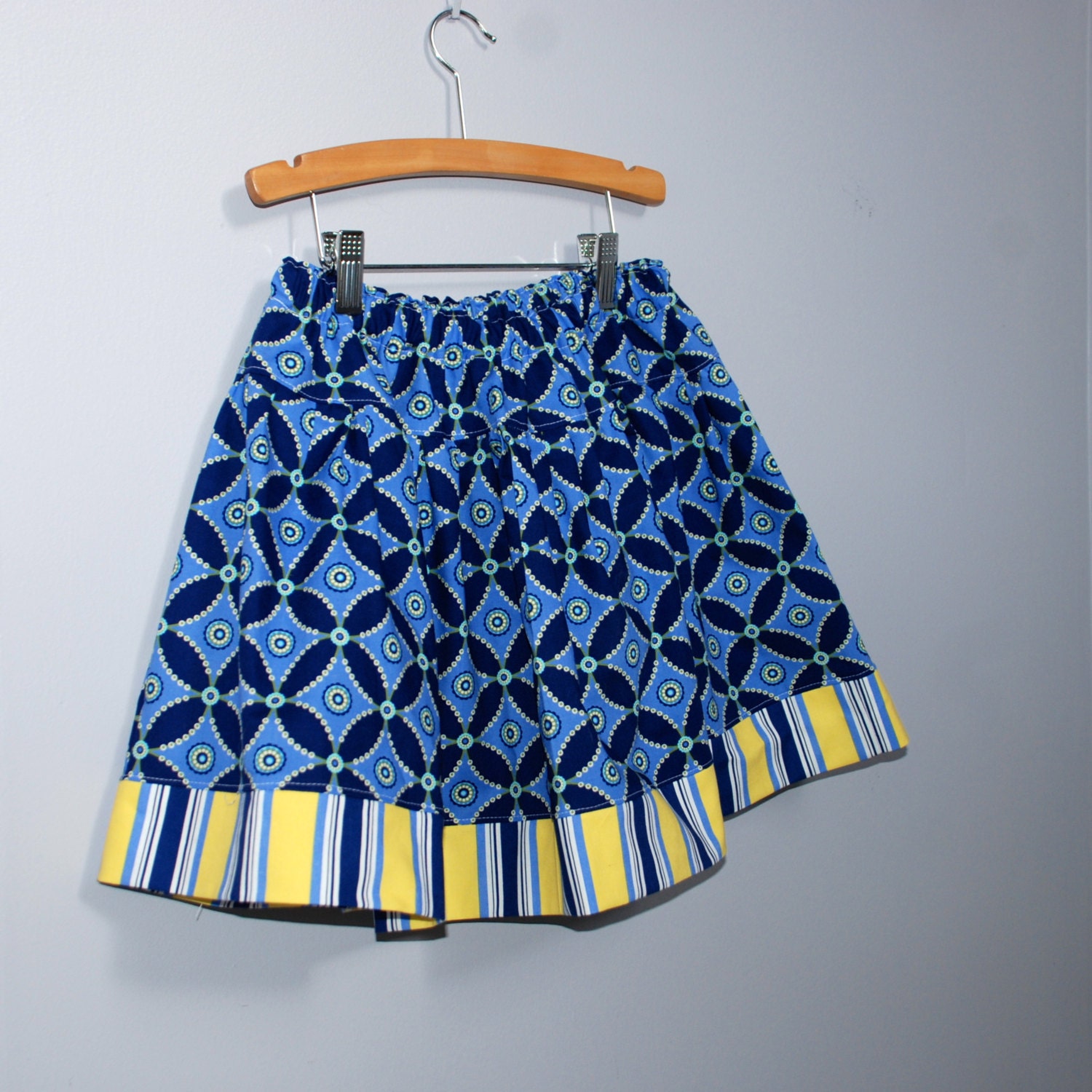 Provence Bleu....  handmade girls custom  twirl skirt ..............from gock's frocks...