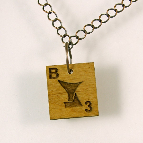 Klingon Scrabble Letter B Necklace