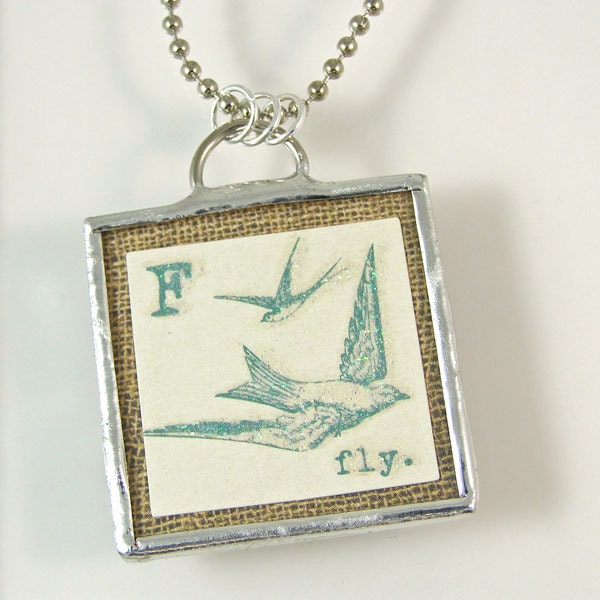 Fly / Believe Reversible Pendant Necklace