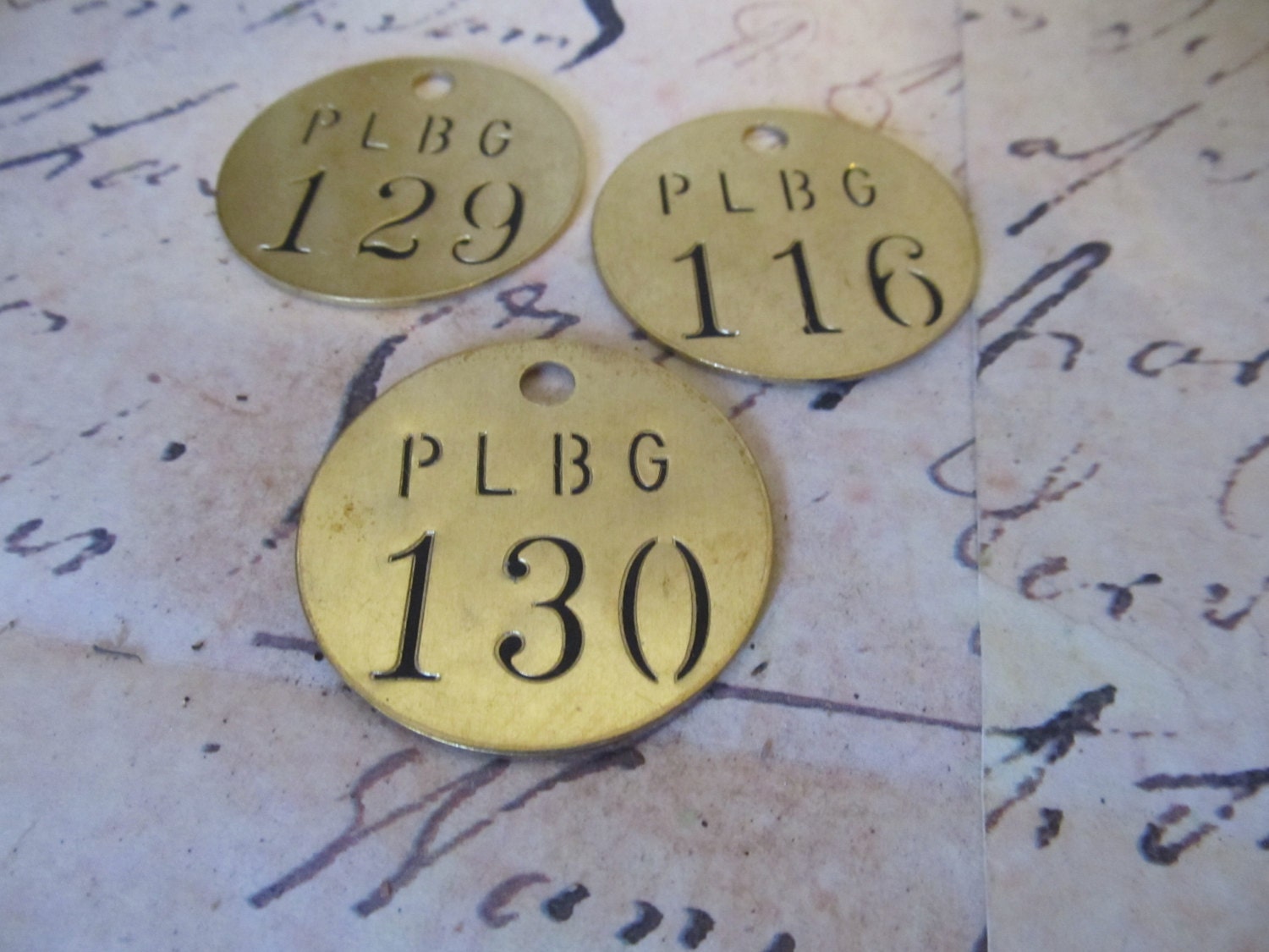 Vintage Brass Hotel Tag for Altered Art, Jewelry, Collage