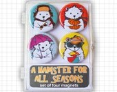 A Hamster For All Seasons Magnet Set