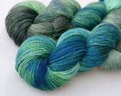 The dark Lake kettle dyed DK Merino Yarn