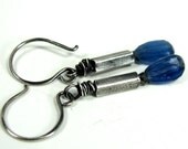 Kyanite, Hill Tribe , Sterling Silver Earrings