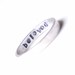 Personalized Sterling Silver Secret Message Ring, Hand Stamped Custom Stacking Ring