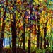 Large Fine Art Poster Print of an Original Abstract Acrylic Painting - Standing Room Only
