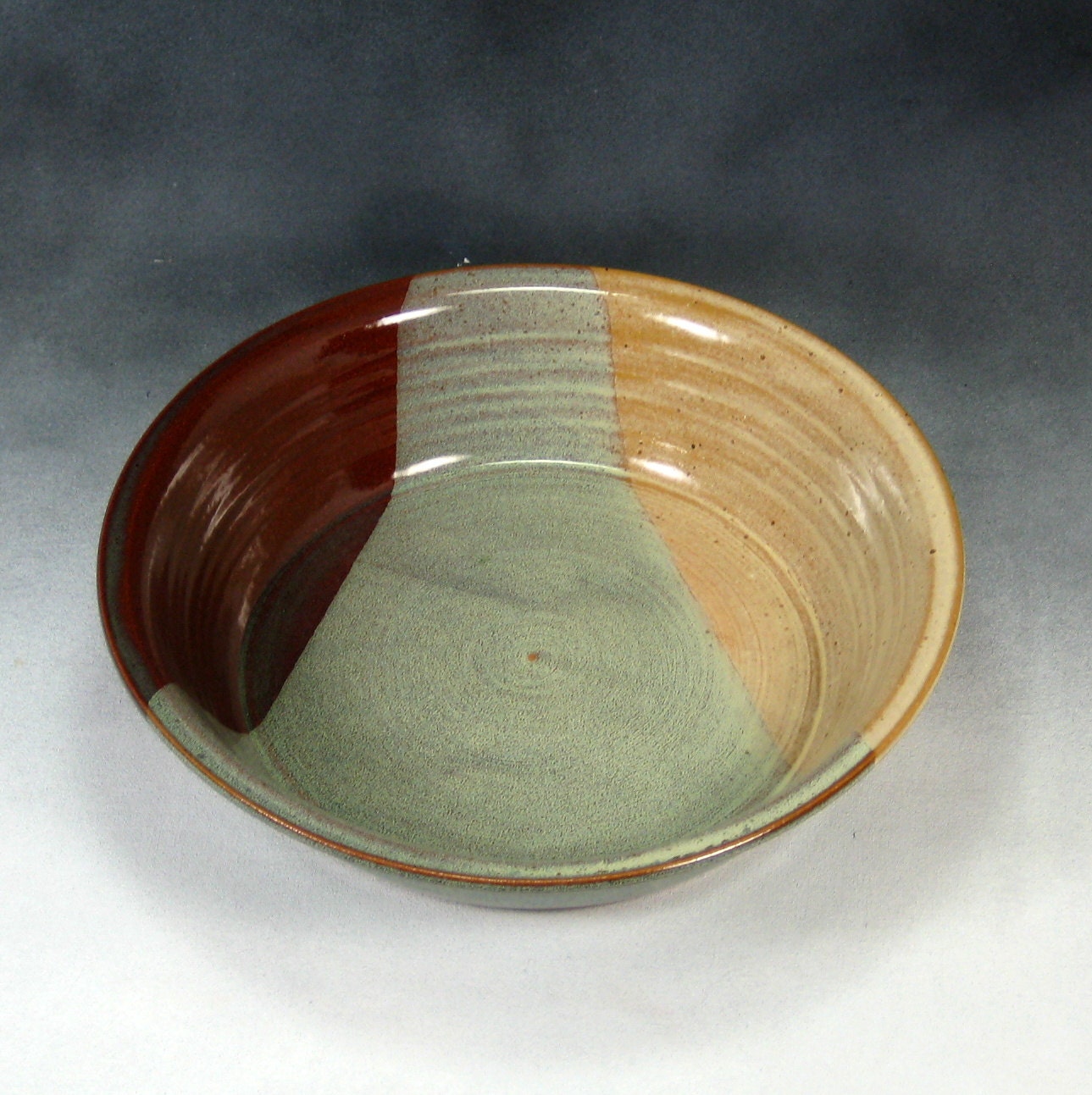 Desert Yellow Deep Dish Pie Pan Handthrown Stoneware Pottery 2