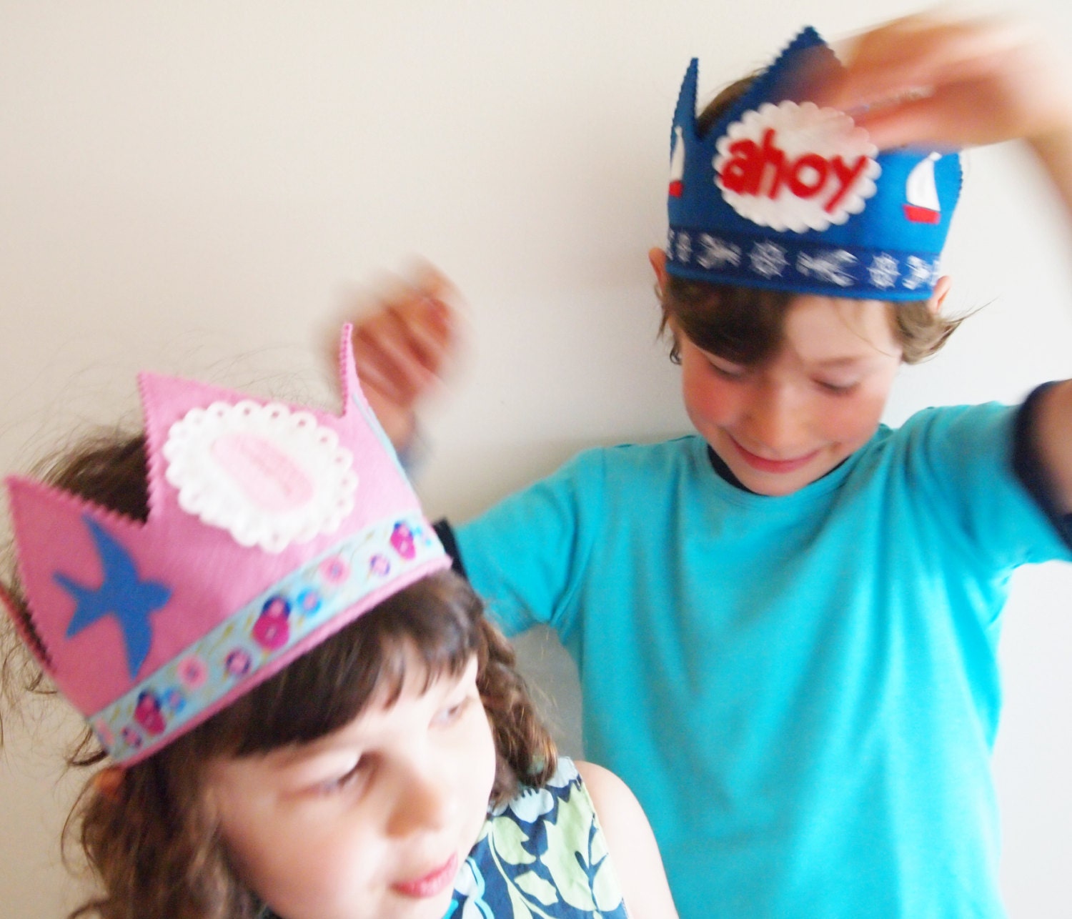 Nautical Birthday - Sailboat Party - Felt Birthday Crown