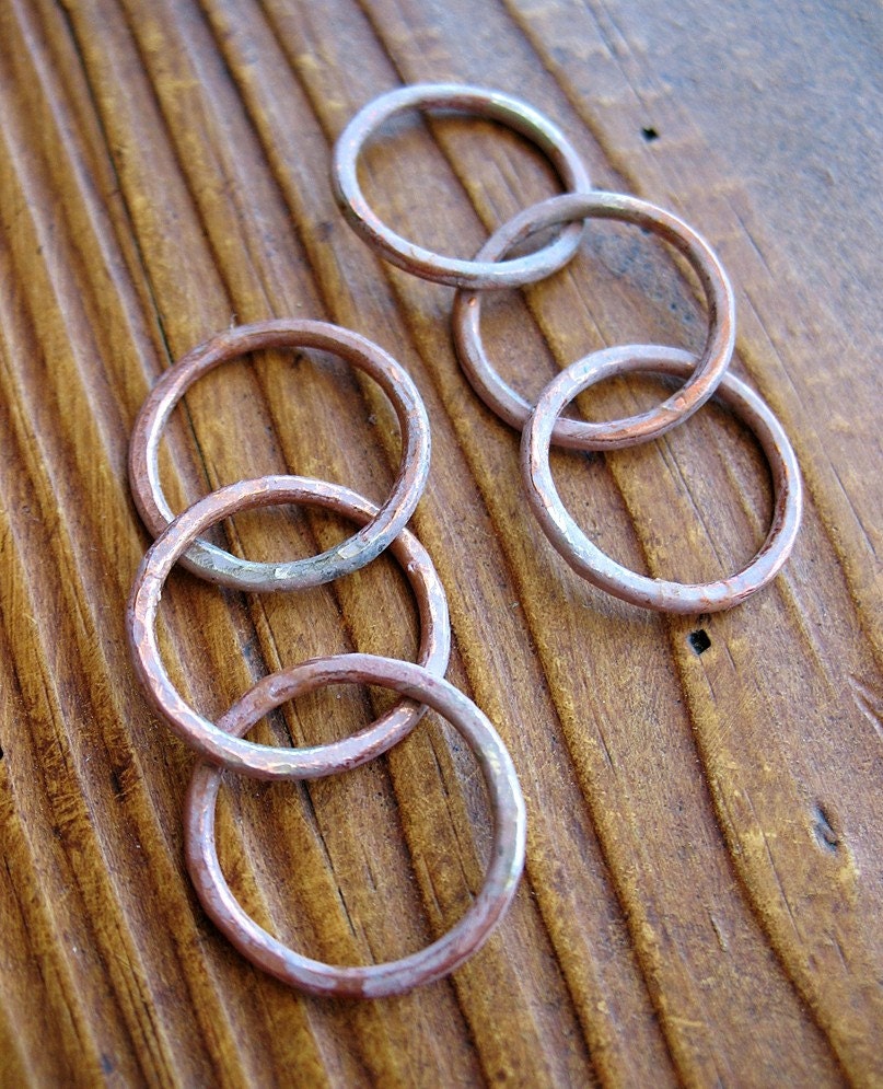 Peach Earring Chains - Artisan Patina Copper Components