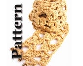 Crochet Skinny Scarf Pattern PDF, easy written instructions, silk dk light worsted, easy lacy scarf pattern, new style leaflet