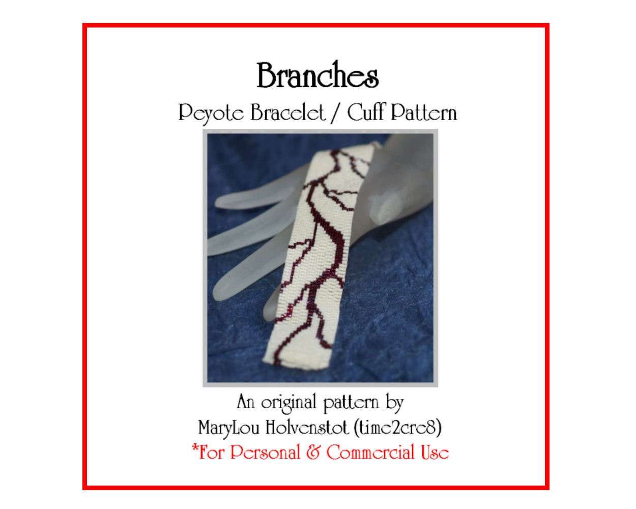 Peyote Bracelet Pattern ... BRANCHES ... Lightning . Fractured . PDF Pattern . Beadweaving . Trees . Veins . 3 for 2