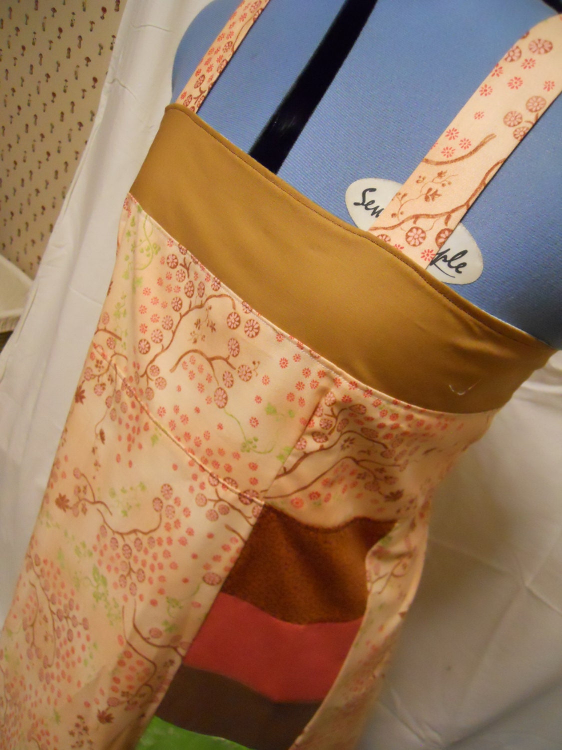 Soft Earthy Flowers N' Vines  Hippie Patchwork Festival Dress