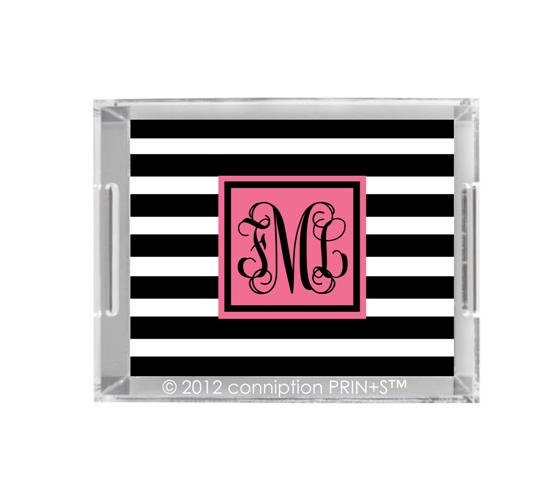 Monogrammed Lucite Tray  11 x 17 Design your own
