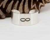 Toe Ring Infinity Symbol Adjustable Cuff Style Wide Band Toering