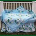 New JOHN DEERE baby Crib Bedding Set with blue Madras plaid fabric