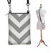 SALE Chevron Cell Phone Case Cross Body Purse iPhone 4 Case Crossbody Phone Case gray chevron white black