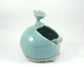 Blue french salt pig IN STOCK -  sugar bowl with spoon - salt holder - Handmade Ceramic  Salt Cellar  - Salt Dish -  home chef