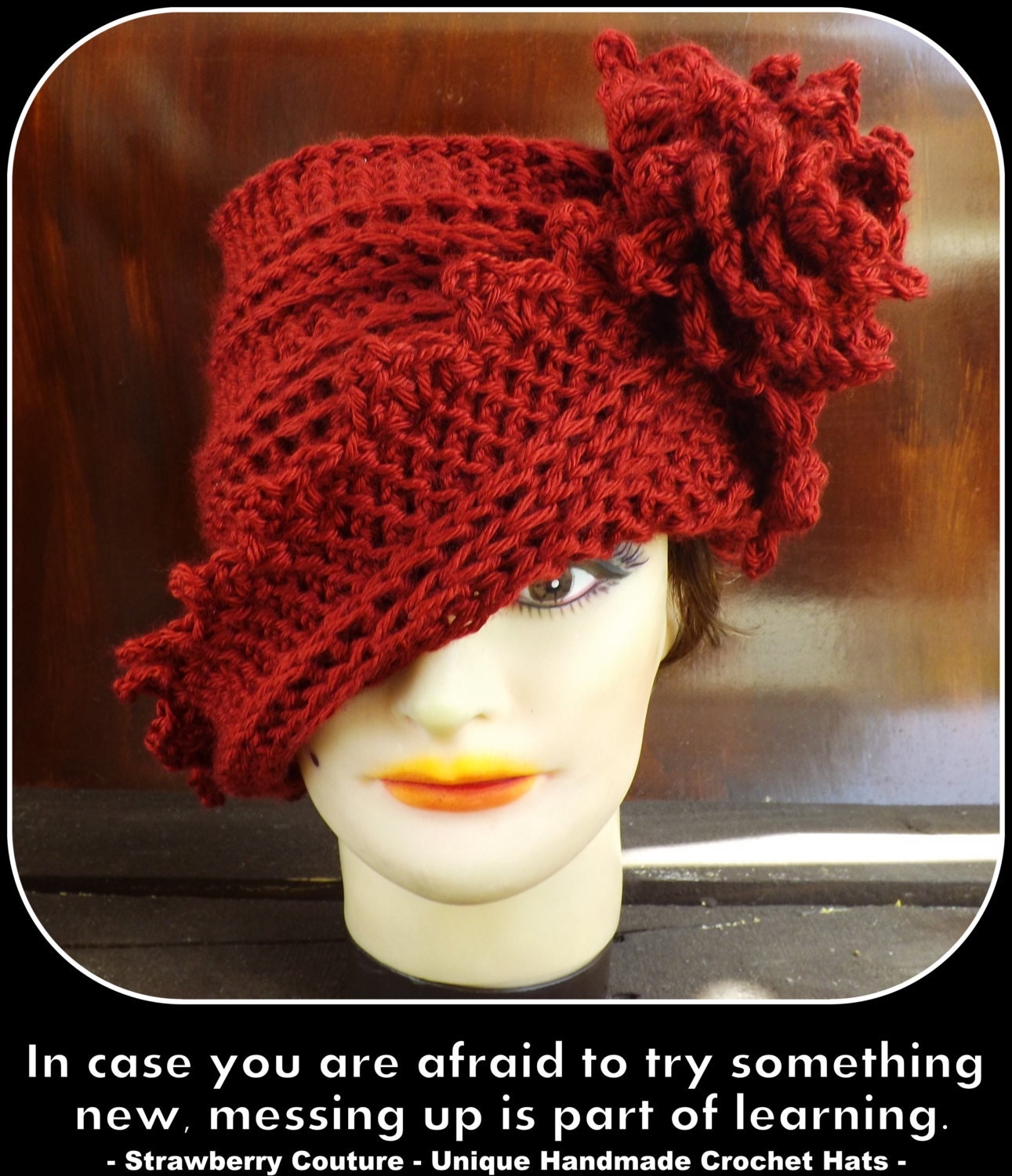 Instant Download Crocheted Pattern Hats for Women - Crochet Hat Pattern PDF for the Lauren Cloche Hat - Permission To Sell