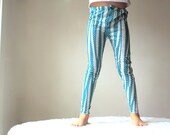 Yoga Leggings Pants with Stripes in Dark Turquoise and Gray for Girl sizes 6Months, 12Months, 2, 3, 4, 5, 6