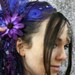 Violet Jewel Tribal Fascinator Hair Falls
