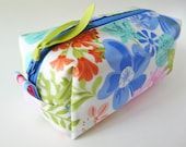 Makeup bag - spring meadow laminated cotton