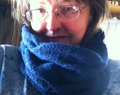 Navy Blue Cabled Cowl - Gravitational Force