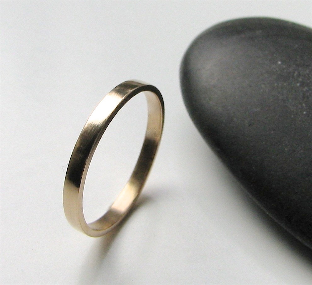 14k Yellow Gold Graceful Rectangle Band - special order
