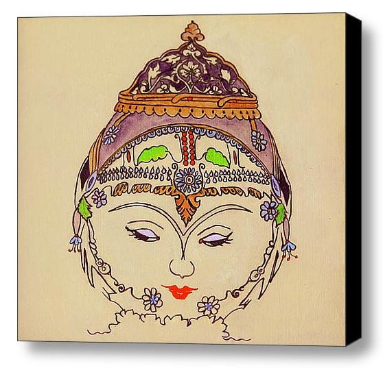 Art Nouveau Painting - Fantasy Art Hand Embellished Limited Edition Canvas Print