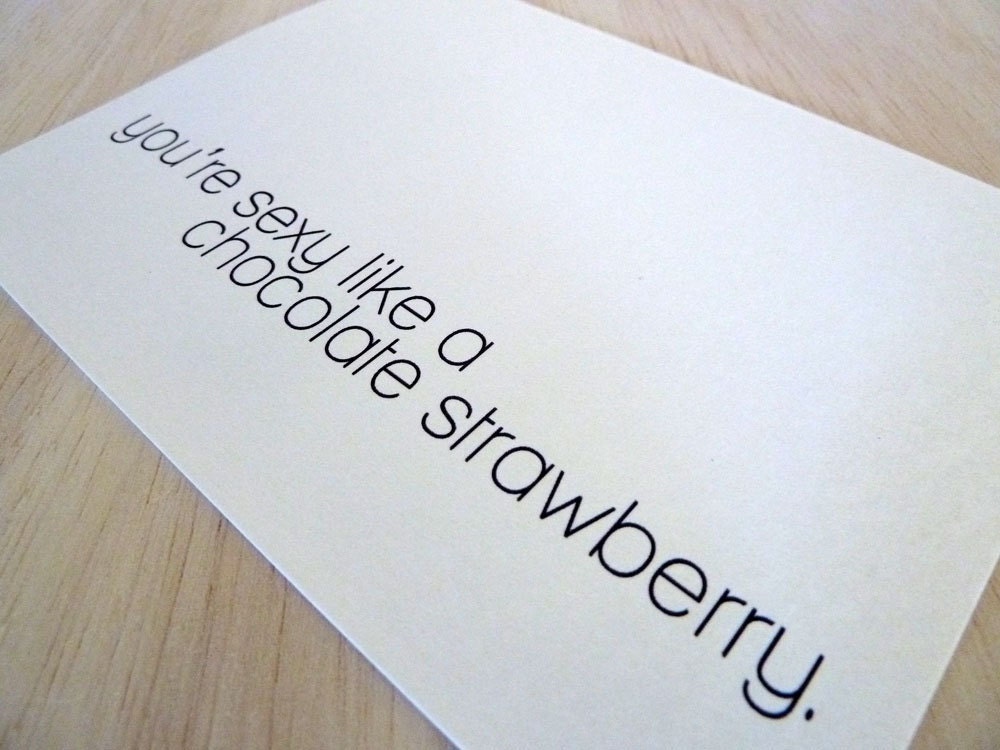 Anniversary Card - You're Sexy Like A Chocolate Strawberry