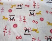 vintage horse and buggy farm fabric