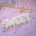 Cream SWEET Acrylic Necklace