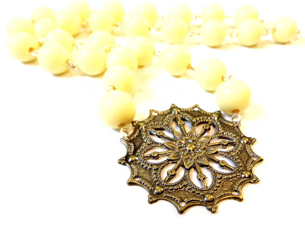 Buttercup Necklace -- Handmade Beaded Necklace
