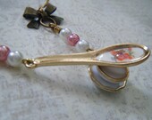 Whimsical Tea Earring Set, Alice in Wonderland, Tea Party, Cosplay,  Pink, Victorian, English Tea