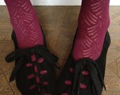 Vintage Black leather lace up sandals 