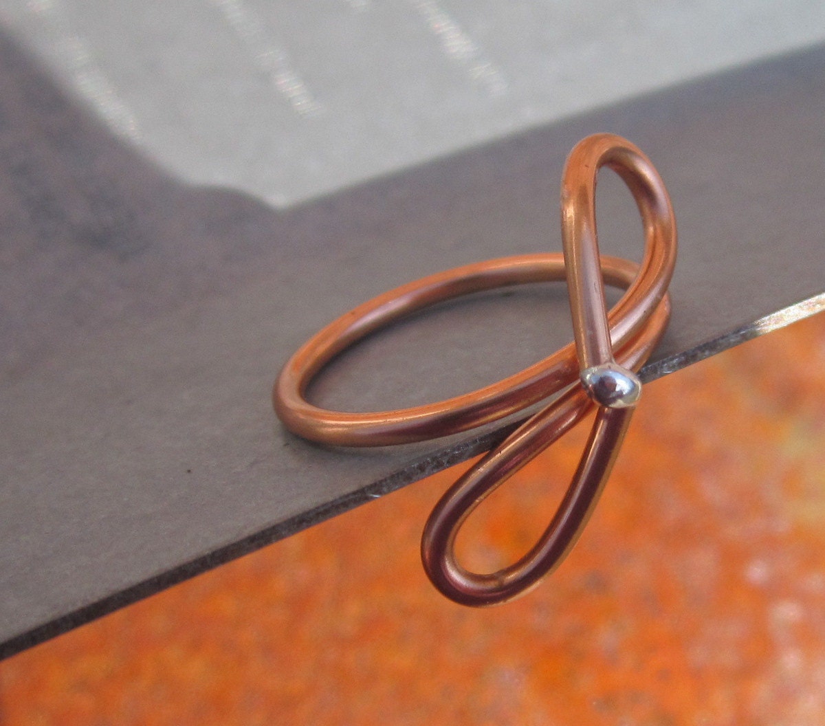 Knuckle Ring Silver or Copper by Heidi Urbanski on etsy