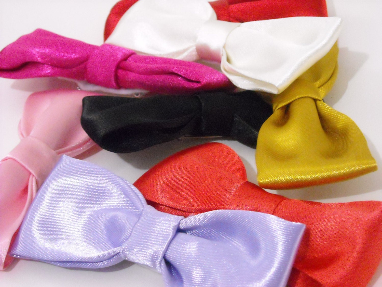 Choose Your Color Satin Bow Hair Clip or Brooch