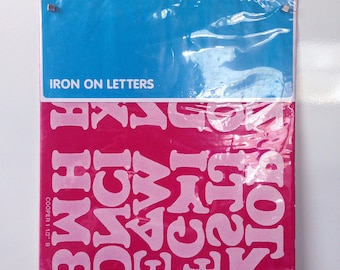 Iron-On Letters Cooper - Hot Pink - Flocked