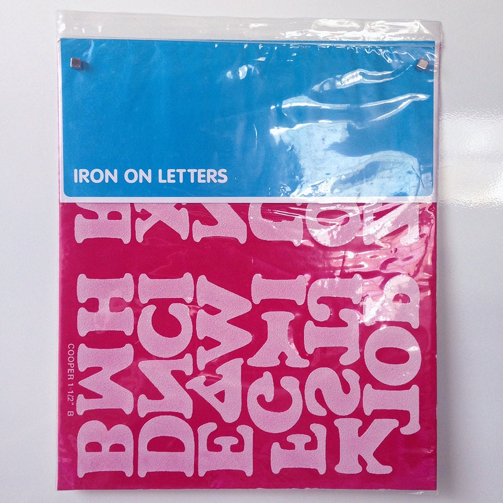 Iron-On Letters Cooper - Hot Pink - Flocked