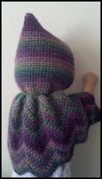 PDF Crochet Pattern for Hooded Cape for American Girl Doll or any 18 inch doll