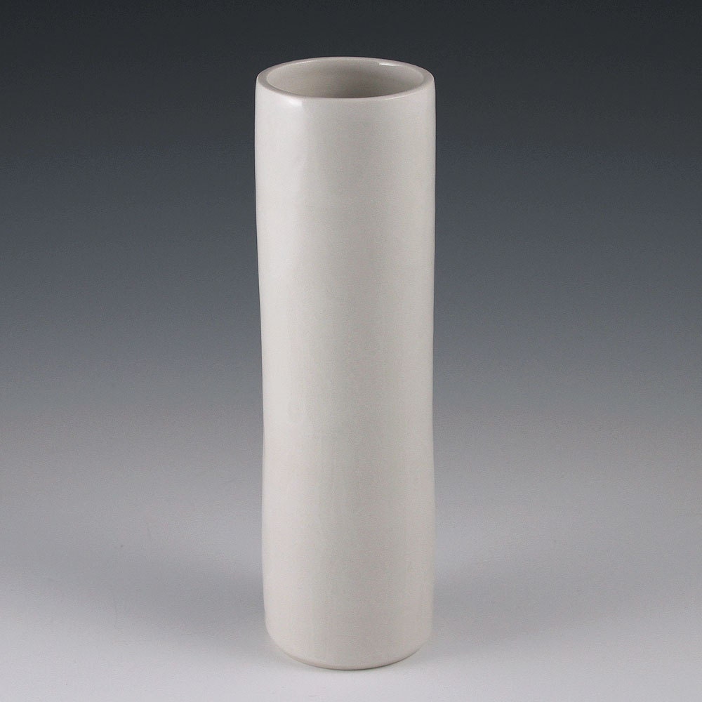 Cylinder Vase in White Ice No. 5