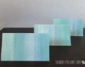 Ombre Ocean tented hand-painted watercolor wedding seating cards