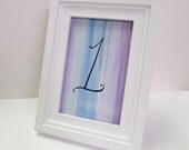 Watercolor Wedding Table Numbers Ombre