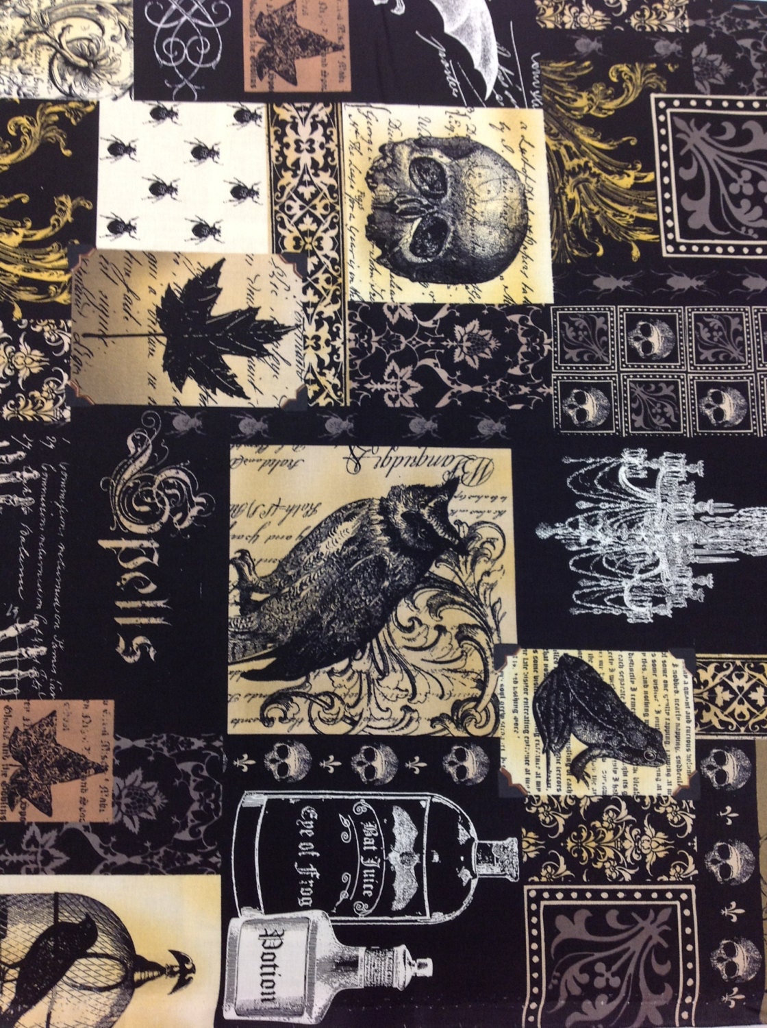 Michael Miller Fabric Nevermore Collection Nevermore Collage 1 Yard