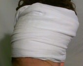 All In One Accessory - Hair Wrap - Hair Scarf - Neck Tie - Turban - Head Wrap - Scarf - Sash - Pure White Goddess Wrap